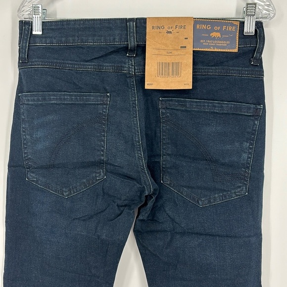 Ring of Fire Edge Slim Fit Dark Wash Jeans Men’s 30”x30” in Blue New with tags! - Picture 10 of 11